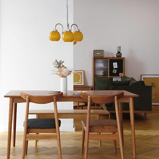 Lustra Lustre Boules en Verre Jaune