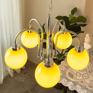 Lustra Lustre Boules en Verre Jaune