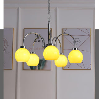 Lustra Lustre Boules en Verre Jaune