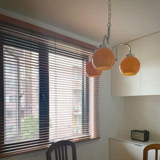 Lustra Lustre Boules en Verre Jaune