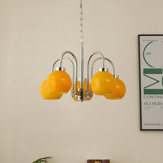 Lustra Lustre Boules en Verre Jaune