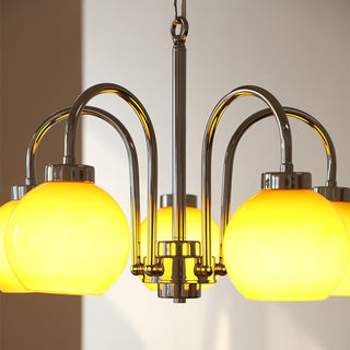 Lustra Lustre Boules en Verre Jaune