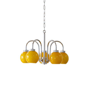 Lustra Lustre Boules en Verre Jaune