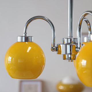 Lustra Lustre Boules en Verre Jaune