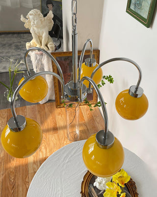 Lustra Lustre Boules en Verre Jaune