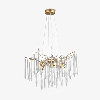 Lustra Lustre Branches Cristal Suspension Sculpturale Artistique