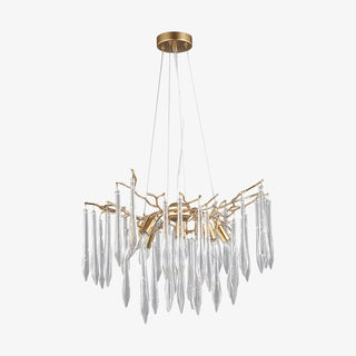 Lustra Lustre Branches Cristal Suspension Sculpturale Artistique