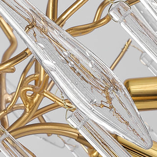 Lustra Lustre Branches Cristal Suspension Sculpturale Artistique