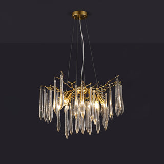 Lustra Lustre Branches Cristal Suspension Sculpturale Artistique
