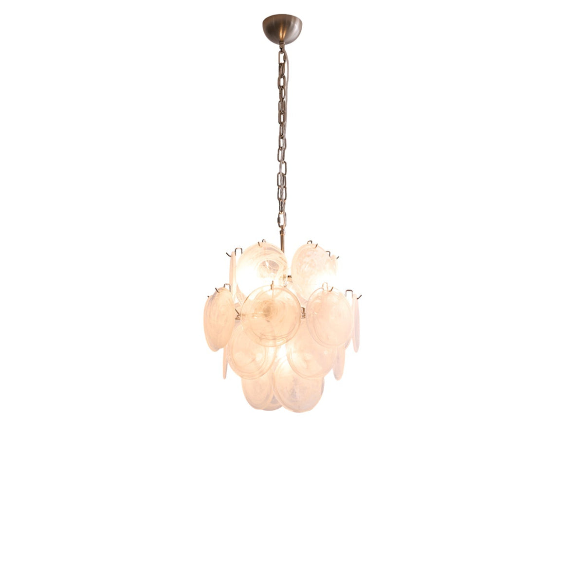 Melenna Lustre Abricot Murano Verre Disque Superposé Artistique