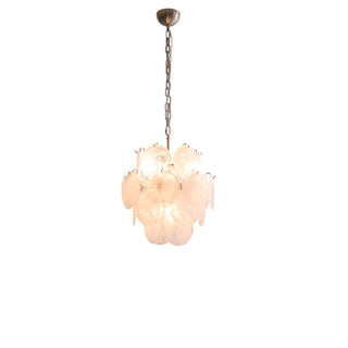 Aurora Lustre Abricot Murano Verre Disque Superposé Artistique
