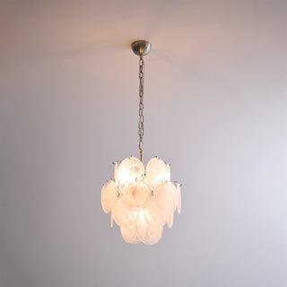 Aurora Lustre Abricot Murano Verre Disque Superposé Artistique