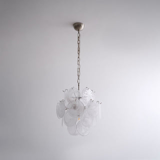 Aurora Lustre Abricot Murano Verre Disque Superposé Artistique