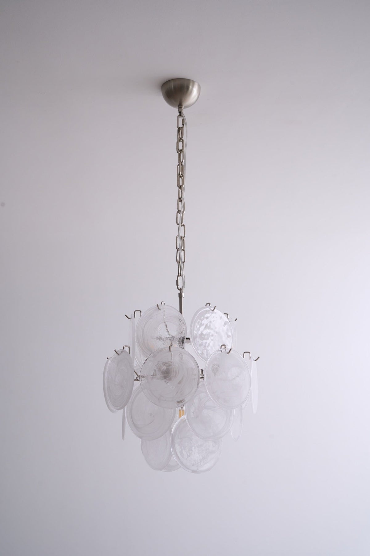 Melenna Lustre Abricot Murano Verre Disque Superposé Artistique