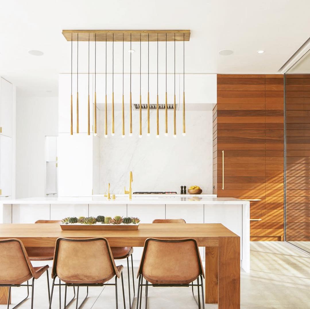 Chandelier with Polished Brass and Crystal Shades Minimalist-Neutral Decor