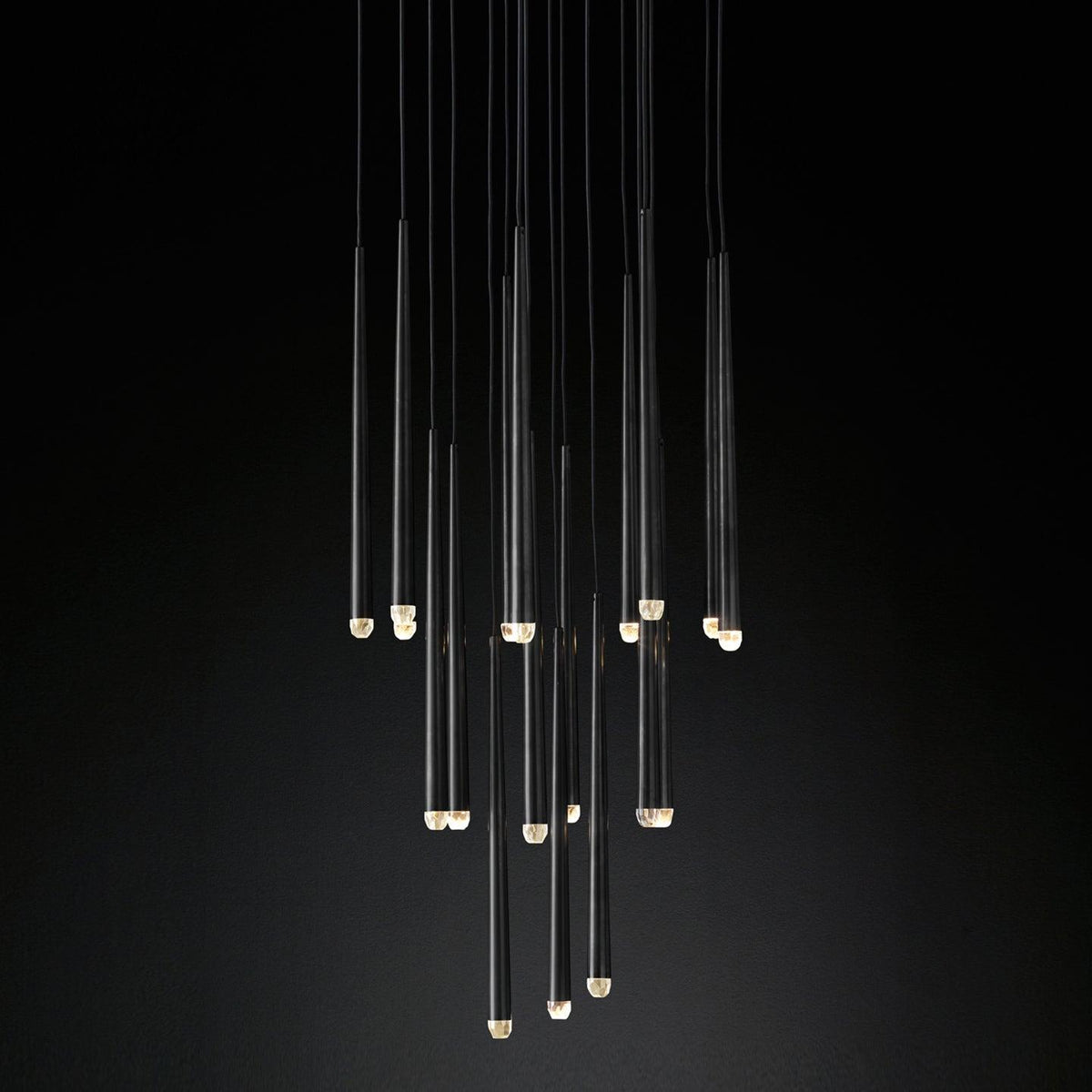 Larry Chandelier Crystal Brass Blackened Silver Staircase-Neutral Decor