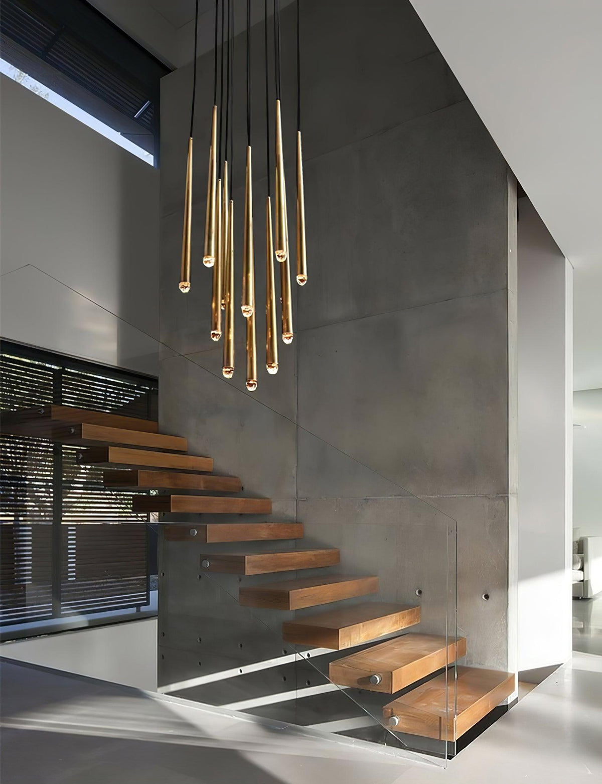 Larry Chandelier Crystal Brass Blackened Silver Staircase-Neutral Decor