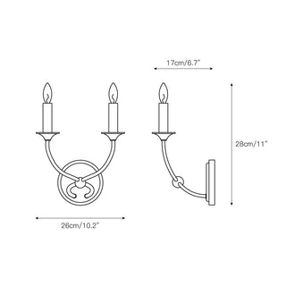 Qvistuvys Lampe Murale En Métal Minimaliste Moderne
