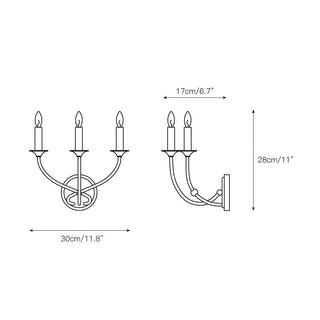 Qvistuvys Lampe Murale En Métal Minimaliste Moderne