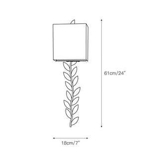 Plotuvyo Lampe Murale Métal Laiton Tissu Grove Minimaliste Moderne