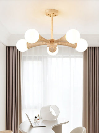 Arbor Travertine Chandelier-Neutral Decor