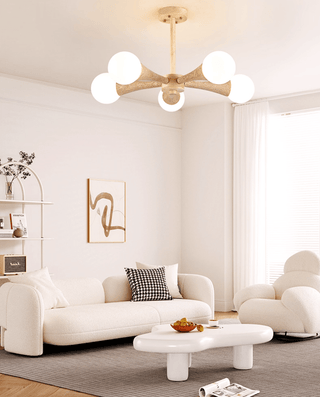 Arbor Travertine Chandelier-Neutral Decor