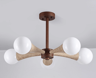 Arbor Travertine Chandelier-Neutral Decor