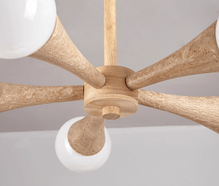 Arbor Travertine Chandelier-Neutral Decor