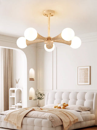 Arbor Travertine Chandelier-Neutral Decor