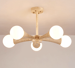 Arbor Travertine Chandelier-Neutral Decor