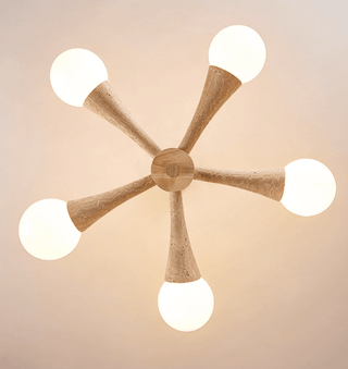 Arbor Travertine Chandelier-Neutral Decor