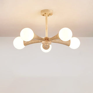 Arbor Travertine Chandelier-Neutral Decor