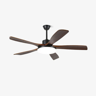 Plafonnier ventilateur Arysen minimaliste en bois