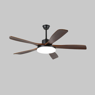 Plafonnier ventilateur Arysen minimaliste en bois