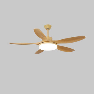 Plafonnier ventilateur Arysen minimaliste en bois
