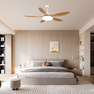 Plafonnier ventilateur Arysen minimaliste en bois