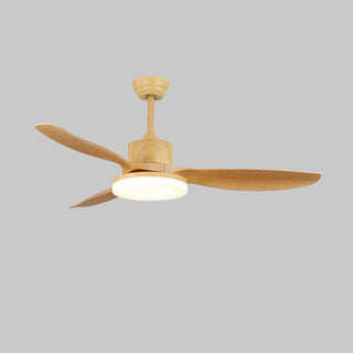 Plafonnier ventilateur Arysen minimaliste en bois