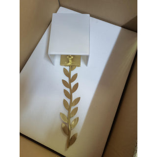 Plotuvyo Lampe Murale Métal Laiton Tissu Grove Minimaliste Moderne