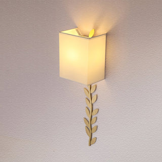 Plotuvyo Lampe Murale Métal Laiton Tissu Grove Minimaliste Moderne