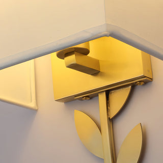 Plotuvyo Lampe Murale Métal Laiton Tissu Grove Minimaliste Moderne