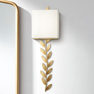 Plotuvyo Lampe Murale Métal Laiton Tissu Grove Minimaliste Moderne