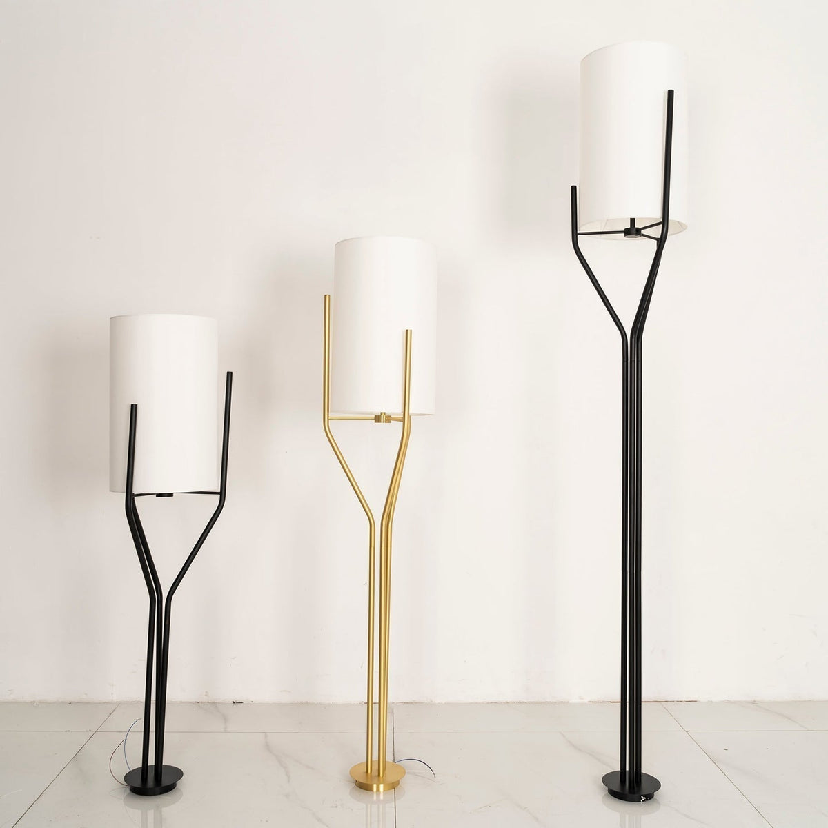 Elveira Lustre LED 3-Lumières Laiton Moderne