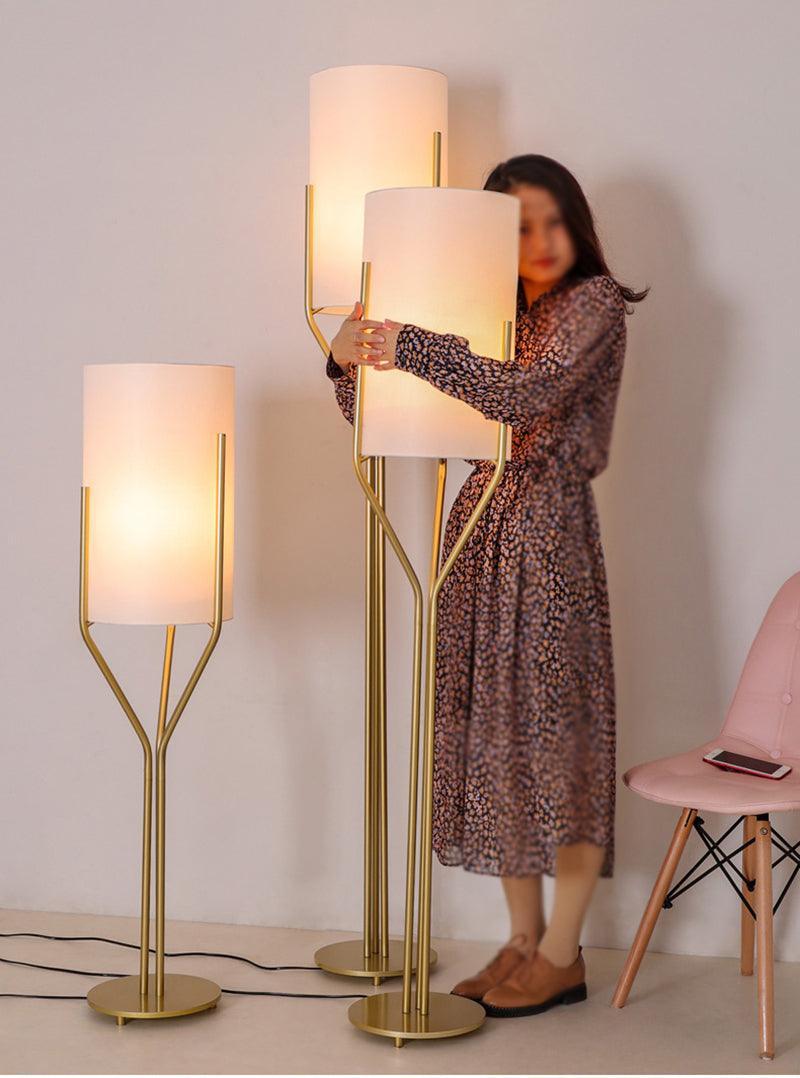 Aureina Lampadaire en Laiton Glam