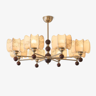 Ephaos Lustre en Bois Floral Vintage