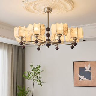 Ephaos Lustre en Bois Floral Vintage