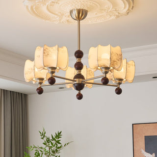 Ephaos Lustre en Bois Floral Vintage