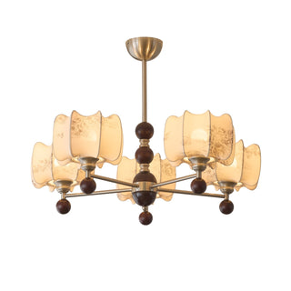 Ephaos Lustre en Bois Floral Vintage