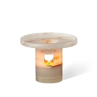 Arc Pillar Marble Candle Holder-Neutral Decor