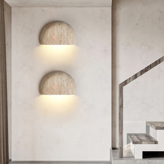 Armarel Applique Murale Demi-Lune en Travertin