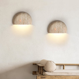 Armarel Applique Murale Demi-Lune en Travertin